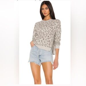 Rails Gray Leopard Print Women's Sweater